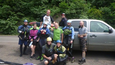 The crew at the Savage River, Maryland.