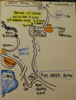 These are my notes about the West Fork Tuck in map form.