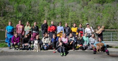 We had 24 women and four dogs ready for the day! Photo by Sara Ruhlen